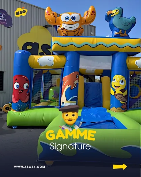 Publication ASG34 : présentation de la gamme Signature de structures gonflables