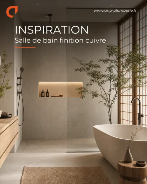 Publication ANP : inspiration de salle de bain de style japandi